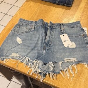 Distressed Denim Shorts